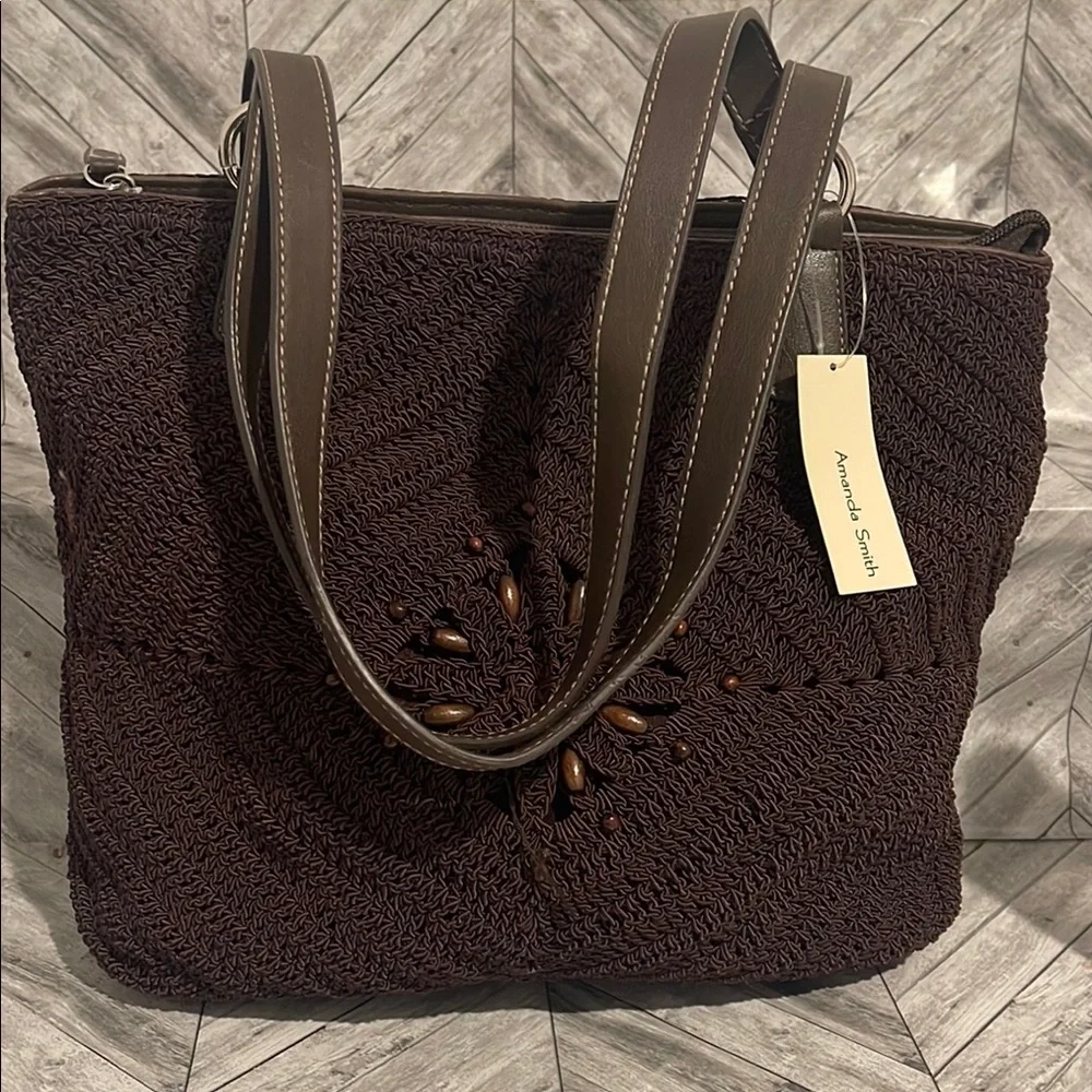 Amanda Smith Brown Woven Tote Bag - Picture 5 of 10